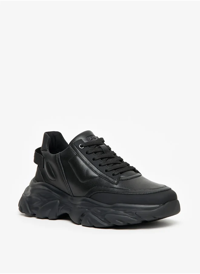 دوتشيني Men's Solid Lace-Up Sports Shoes
