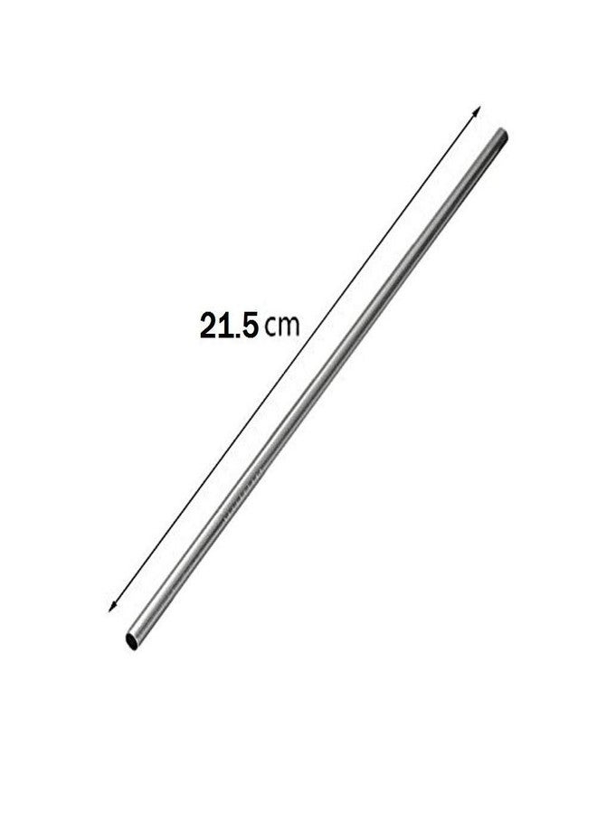 SpiderJuice Set of 4 pcs Reusable Eco Friendly Stainless Steel Drinking Straws Pipe with 1 pc Hard Bristles Flexible Cleaning Brush (4 Pcs Straight + 1 Pc Cleaning Flexible Brush) - Image 4