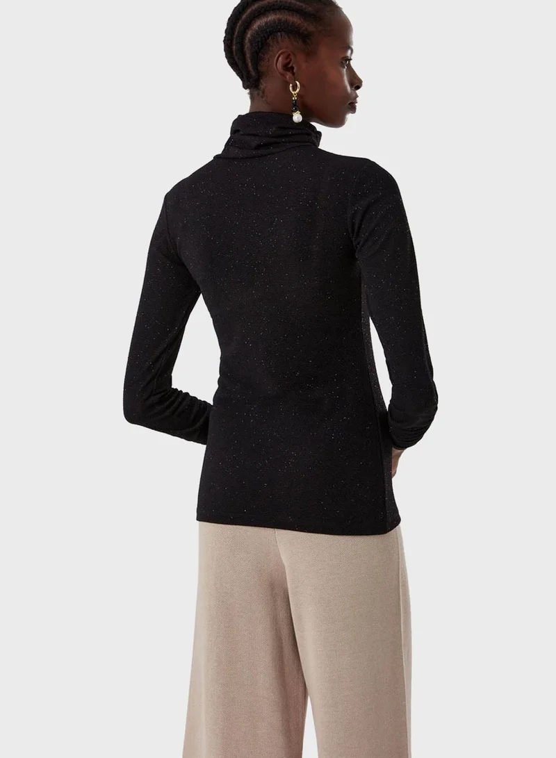 MIZALLE Turtle Neck Knitted Body