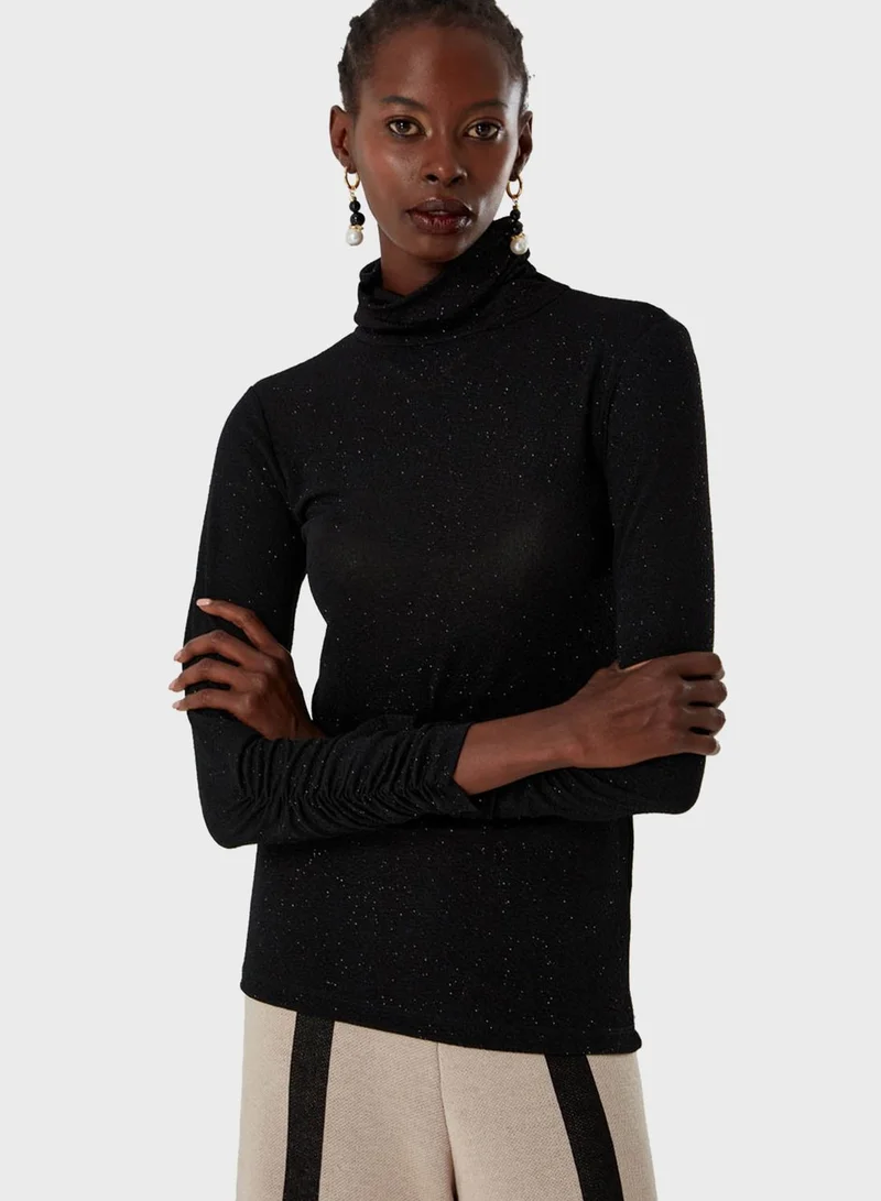 MIZALLE Turtle Neck Knitted Body