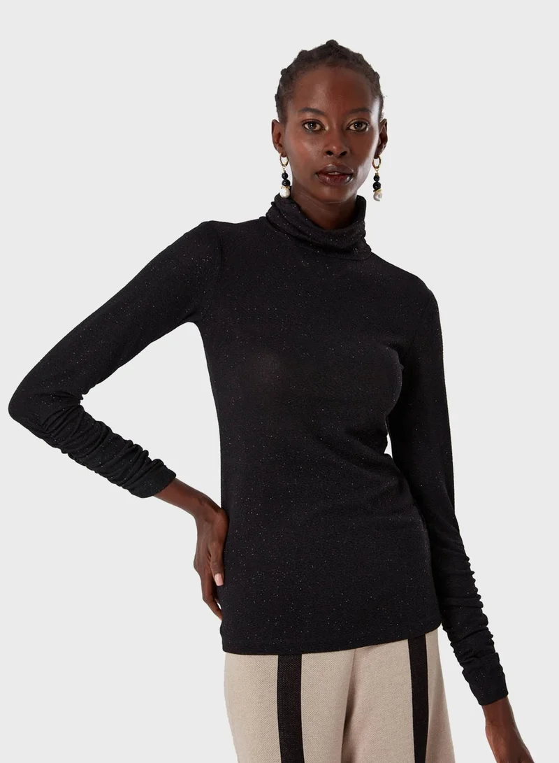 MIZALLE Turtle Neck Knitted Body