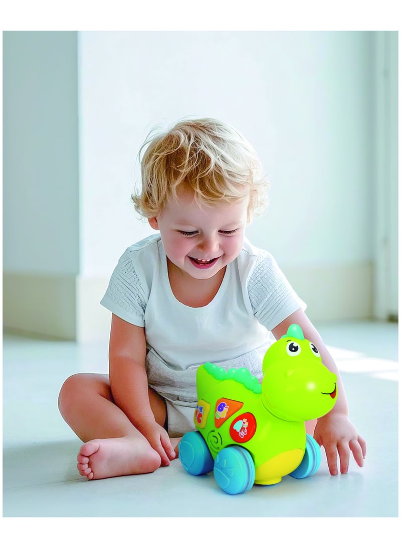 Hola Learning Dino Activity Toy for Toddlers 12+ Months | Interactive Musical Dinosaur with Lights & Sounds | Educational Baby Development Toy - Image 3