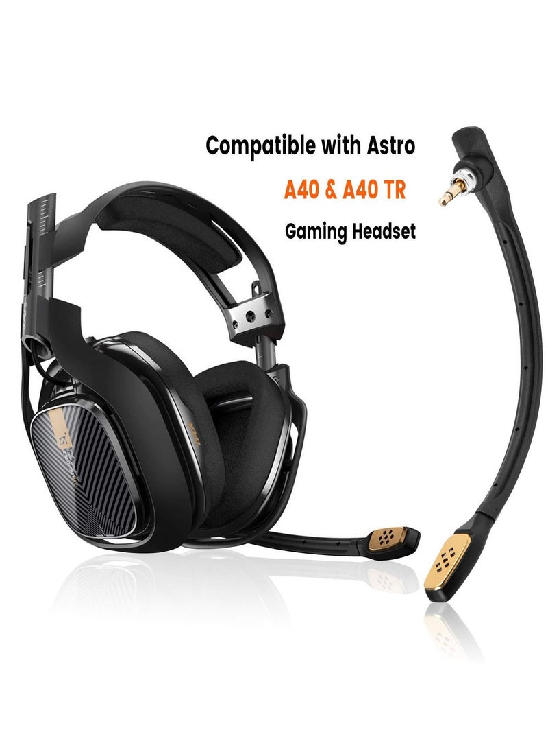 Generic - ميكروفون بديل لسماعة الألعاب Astro A40/A40 TR، ميكروفون قابل للفصل مع خاصية إلغاء الضوضاء، ملحق سماعة الألعاب لـ PS5، PS4، الكمبيوتر الشخصي، Mac (أسود) - Image 1