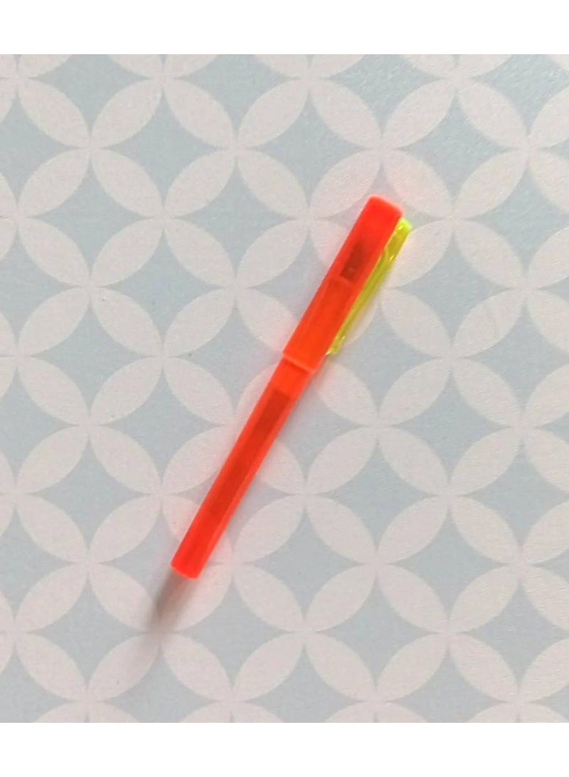 Waterman 80s Vintage JIF Neon Orange and Yellow Transparent Plastic Fountain Pen - Image 4