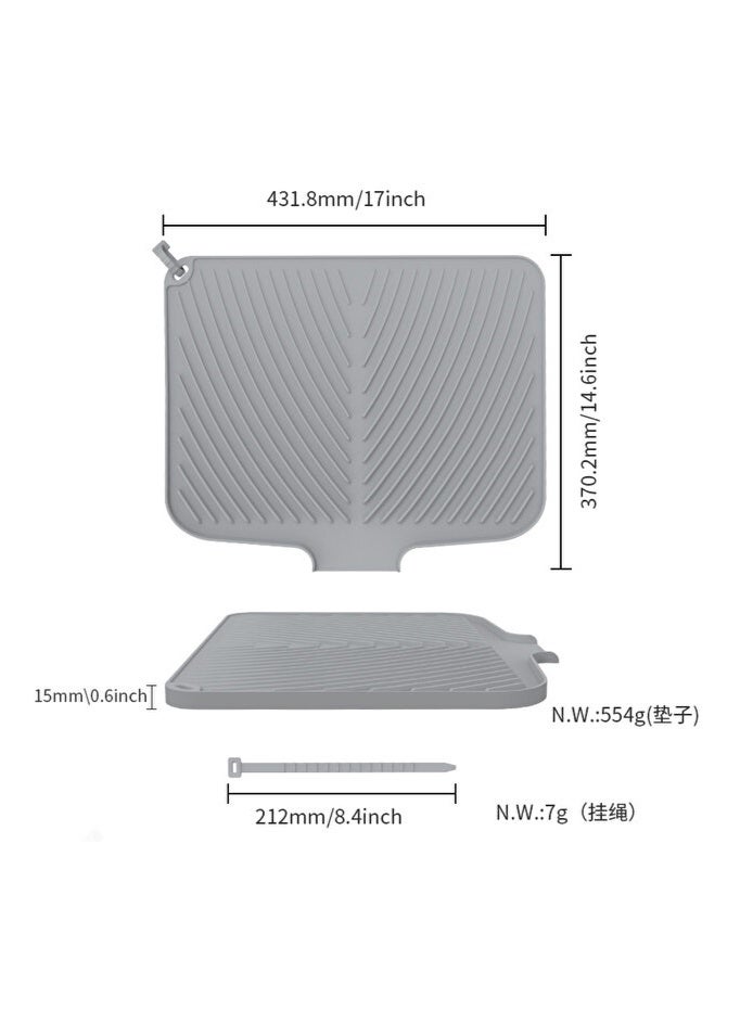 High-quality silicone dish drying mat, heat-resistant and non-slip. - Image 5