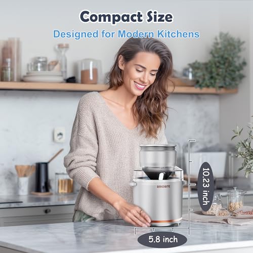 BRIOBITE 1.1 Quart Ice Cream Maker – Electric Ice Cream Machine for Gelato, Milkshakes & Sorbet,Perfect for 2-3 Servings, Easy to Use & Clean,Silver - Image 5