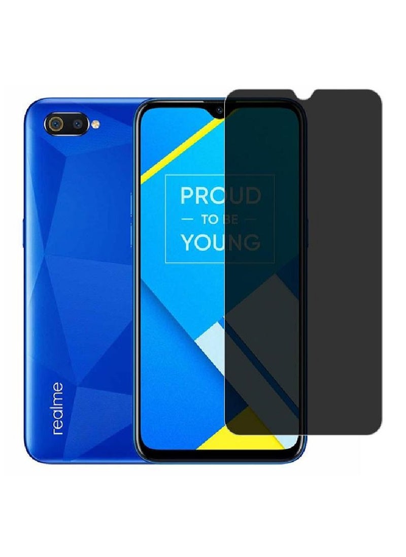 we3 Tempered Glass Screen Protector Anti-Spy Privacy Designed For Realme C2 Full Screen Coverage And Bubble Free - Image 1