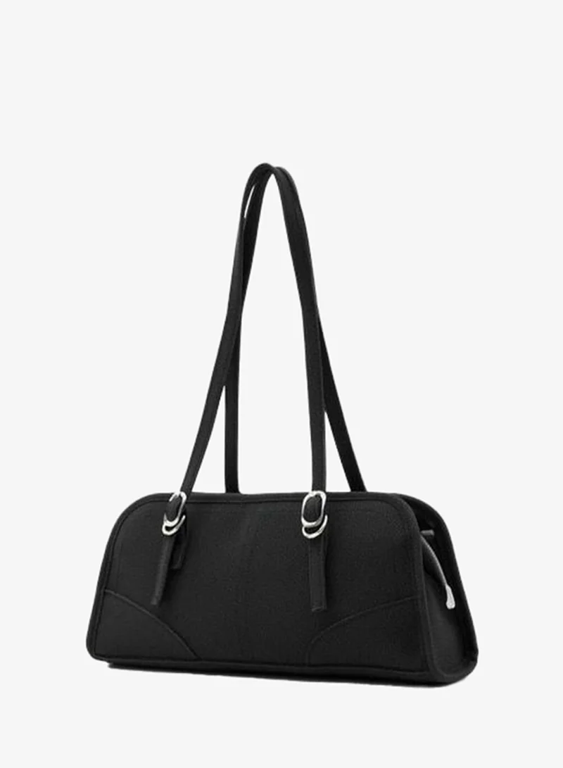 Shule Bags Vanity Nubuck Baget Black Bag.