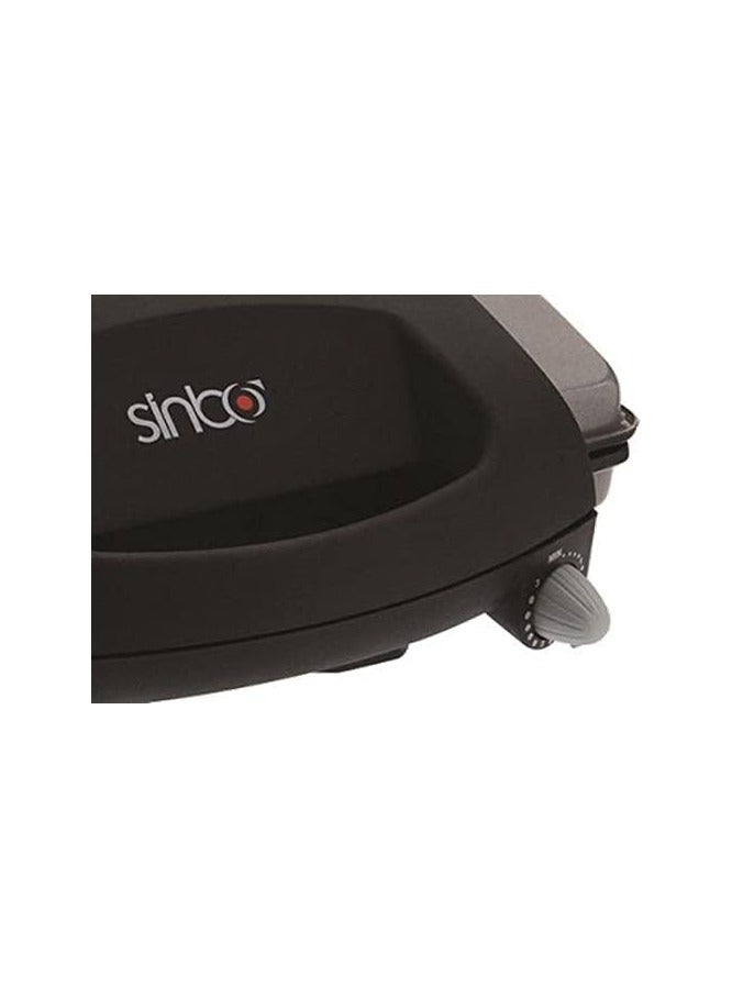 سينبو شواية جريل حجم كبير 2000 وات تركي بسطح مضلع من سينبو العمل على الوجهين السطح مضلع سطح غير قابل للالتصاق الجزء العلوي من الجسم يفتح 180 درجة تحكم في درجة الحرارة تناسب اللحوم و الاسماك وغيرها من المشويات _اسود بضمان سنه - Image 5