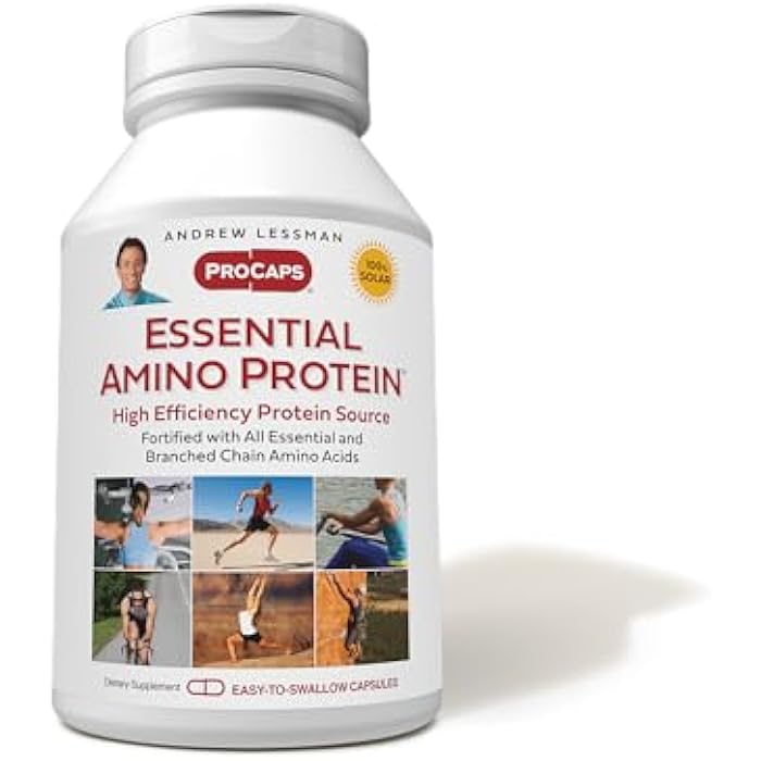 ANDREW LESSMAN Essential Amino Protein 180 Capsules - A Highly Bioavailable Protein Source with Essential and Branched Chain Amino Acids. Supports Structure and Function of Key Organs and Tissues. - Image 1