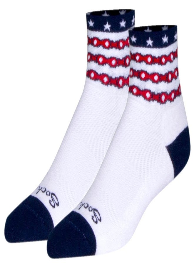 سوك جاي جوارب رياضية للكاحل من SockGuy للجنسين، موديل The Brave، بطول 3 بوصات، مناسبة لركوب الدراجات/الجري... (مقاسات أمريكية: ألفا، كبير، كبير جدًا، عادي، عادي، The Brave) - Image 1