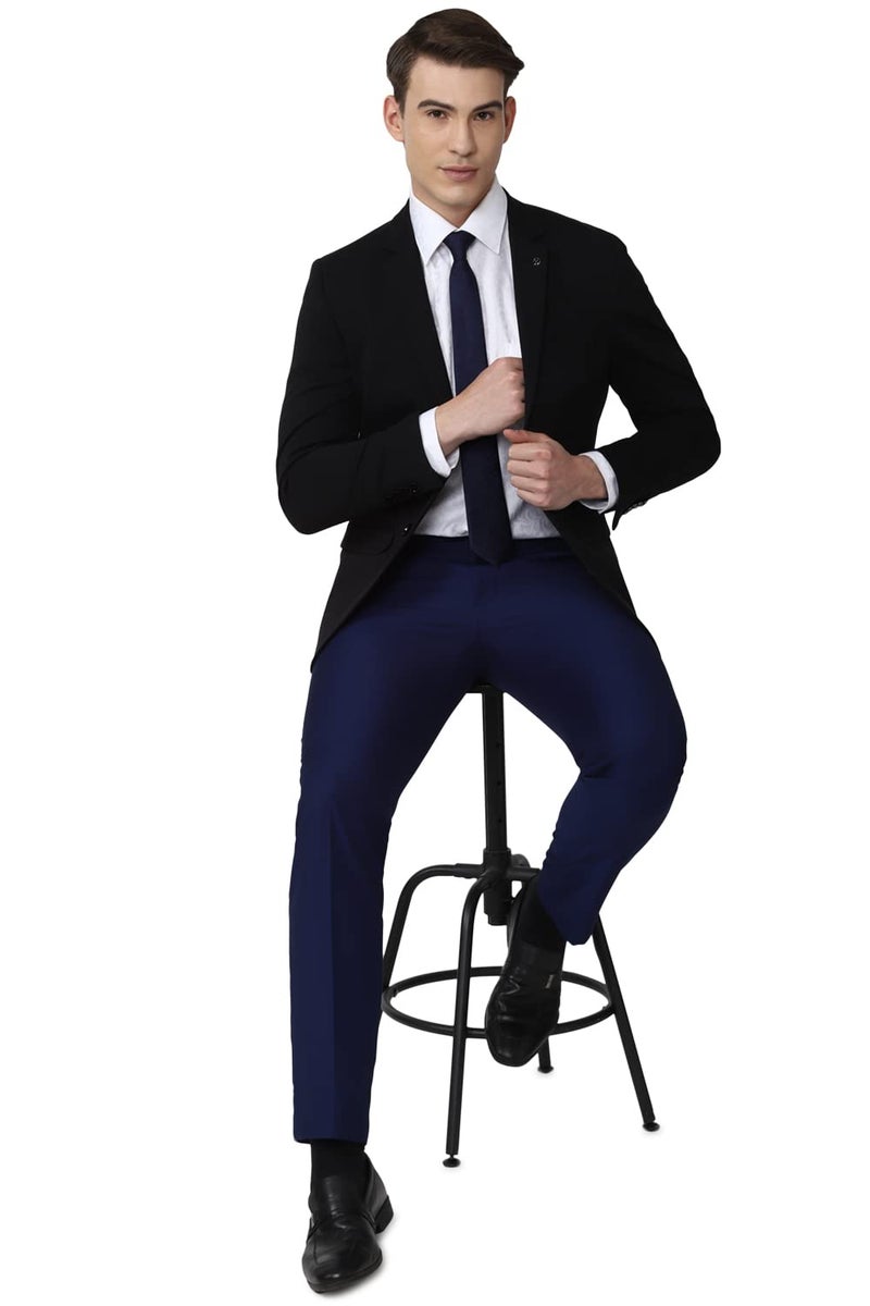 Van Heusen Men's Formal Regular Blazer (VHBZVKULBW78732_Black_38), Single Breasted - Image 5