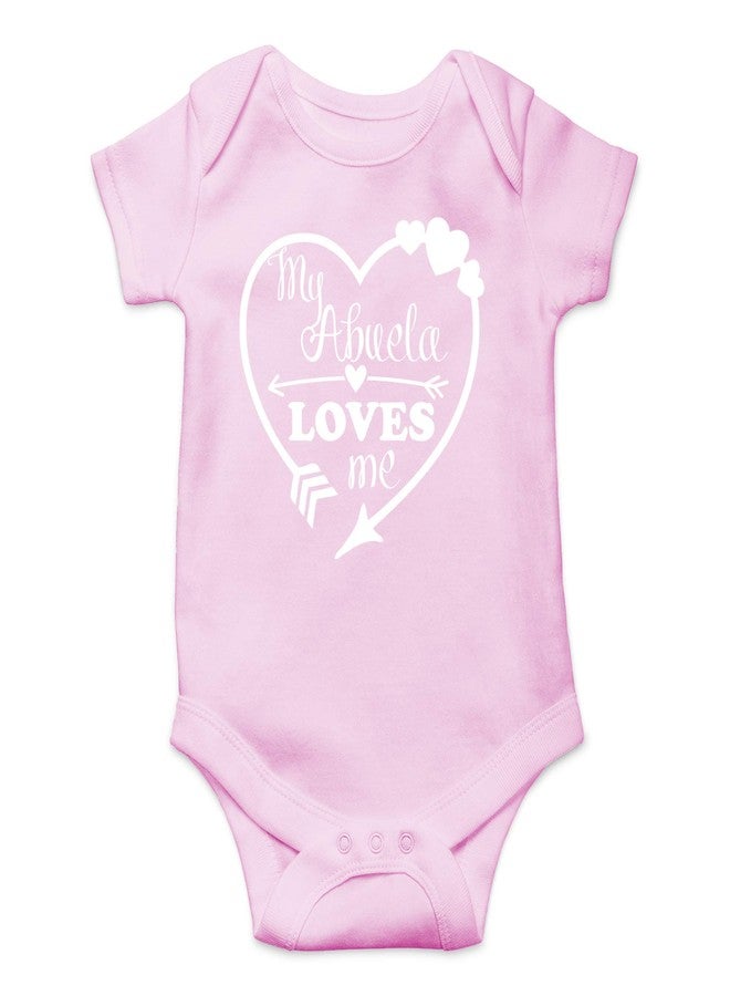 CBTwear My Abuela Loves Me - Baby Clothes - Funny Newborn Bodysuit Outfits for Boys and Girls (6 Months, Pink) - Image 1