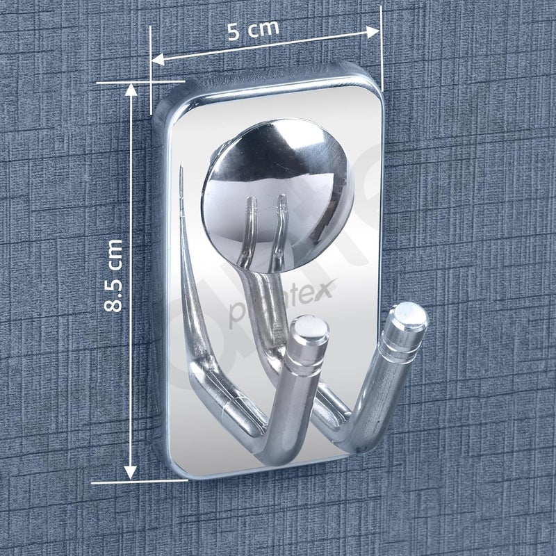 Plantex Robe Hook/Hanging Hooks for Bathroom/Hooks for Wall/Bathroom Accessories - (Metro, Chrome) - Image 3