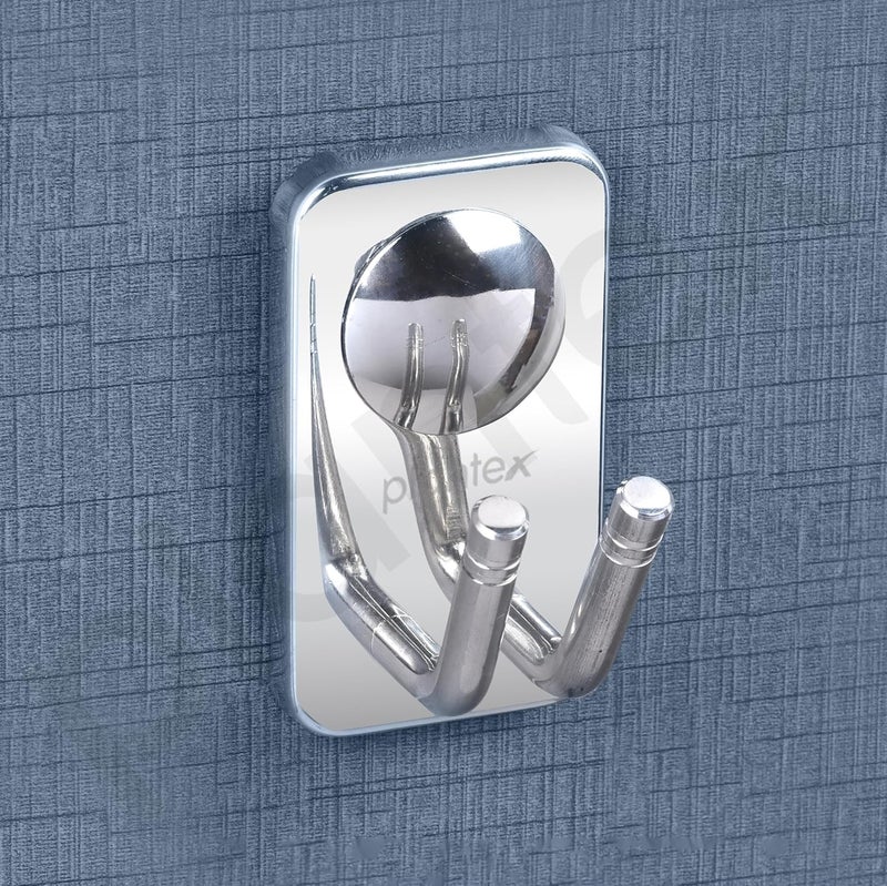 Plantex Robe Hook/Hanging Hooks for Bathroom/Hooks for Wall/Bathroom Accessories - (Metro, Chrome) - Image 5