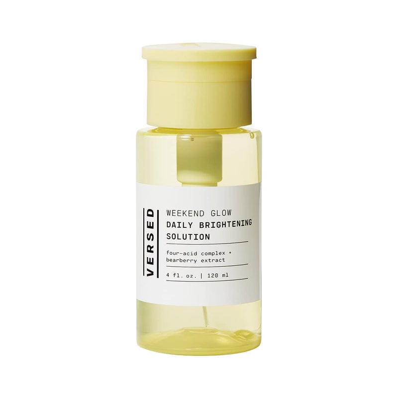 Versed Weekend Glow Daily Brightening AHA Liquid Exfoliant - Exfoliating Treatment with Vitamin C, Azelaic Acid and AHAs - Helps Even Skin Tone and Post Blemish Spots - Vegan (4 fl oz) - Image 1