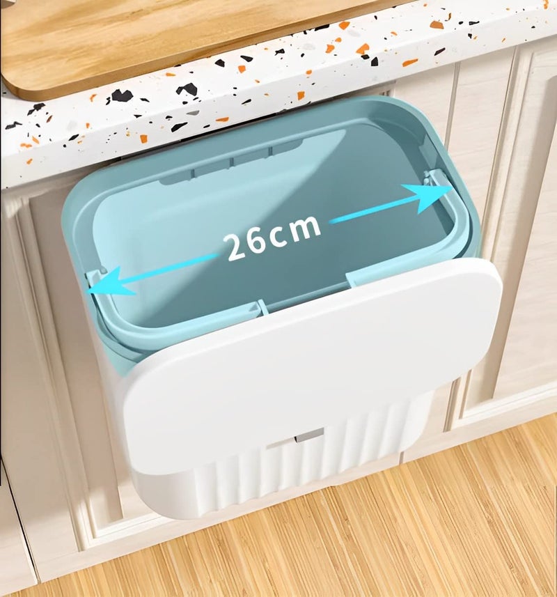 Sooyee 3.2 Gallon Kitchen Compost Bin for Counter Top or Under Sink, Hanging Small Trash Can with Lid for Cupboard/Bathroom/Bedroom/Office/Camping, Mountable Indoor Compost Bucket, Gray - Image 5