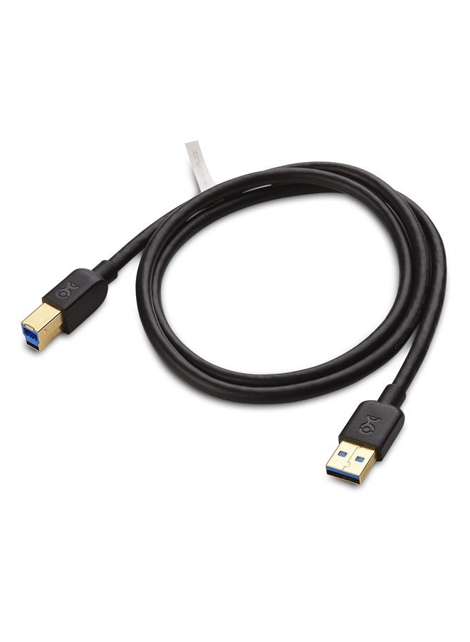 Cable Matters Short USB 3.0 Cable (USB 3 Cable, USB 3.0 A to B Cable) in Black 3 ft