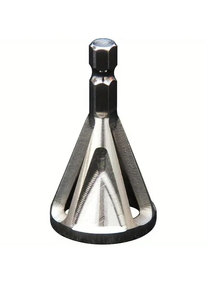 Silver Hex Shank Deburring Tool External Chamfer Precision Cutting Engineering - Image 1