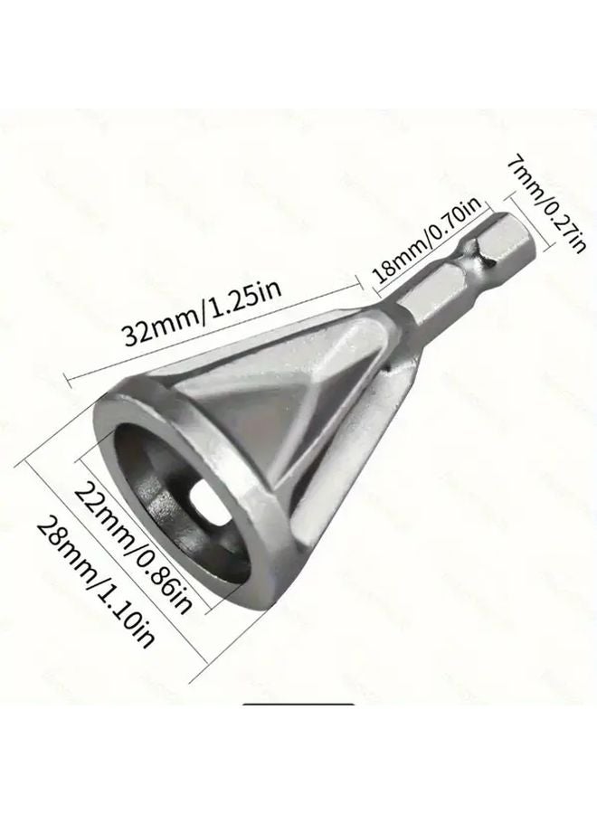Silver Hex Shank Deburring Tool External Chamfer Precision Cutting Engineering - Image 3