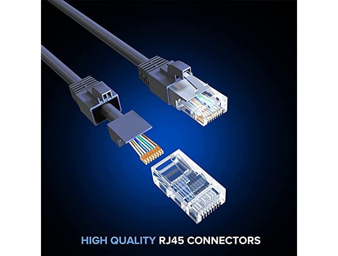 TECH-X 13.2 Feet 4 meter Ethernet Cable,High Speed Cat6 LAN Cable,Network Cable Internet Cable RJ45 Cable, Computer Patch Cord Gigabit Category 6 Wires for Modem, Router, LAN ADSL UTP Lan cable-Grey - Image 5