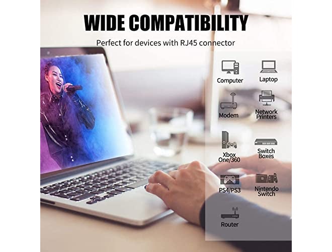 TECH-X 13.2 Feet 4 meter Ethernet Cable,High Speed Cat6 LAN Cable,Network Cable Internet Cable RJ45 Cable, Computer Patch Cord Gigabit Category 6 Wires for Modem, Router, LAN ADSL UTP Lan cable-Grey - Image 2