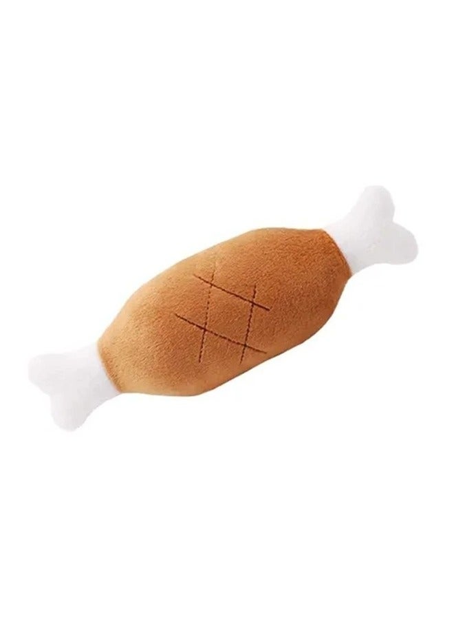 1 PC Bite-Resistant Vocalization Chicken Leg Pet Toy Dog Plush Sound Toy Interactive Training Pet Supplies - Image 2