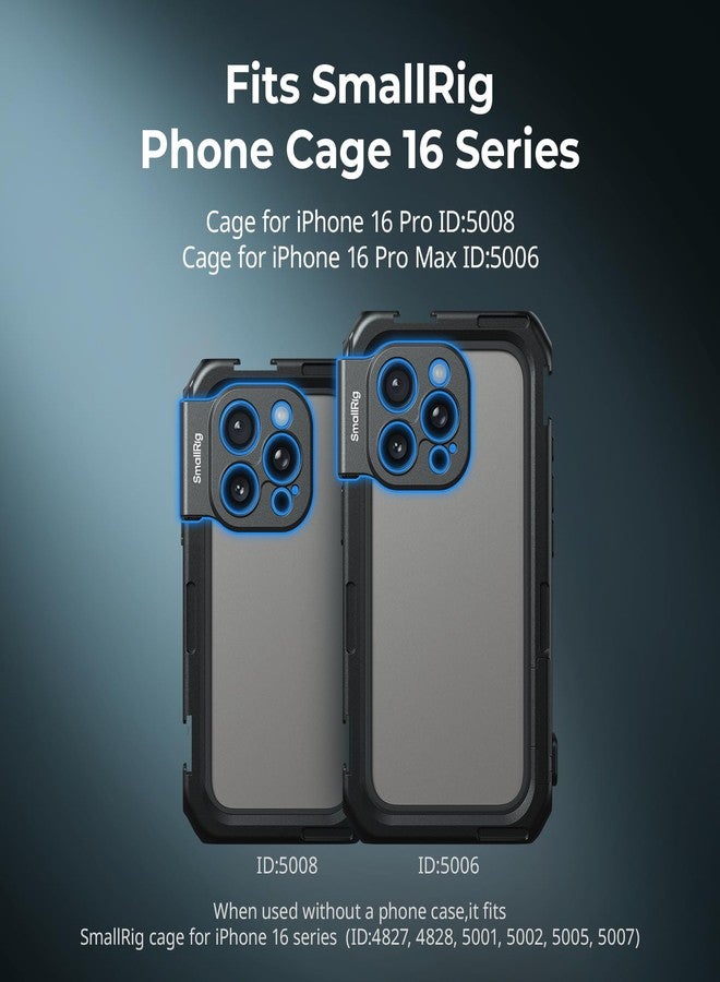 SmallRig 17mm Threaded Lens Backplate for iPhone 16 Series Cage, Quick Release Phone Lens Mount Adapter, for iPhone 16 Pro Max Cage 5006/16 Pro Cage 5008, Unaffected Wide Angle Shots - 5009 - Image 5