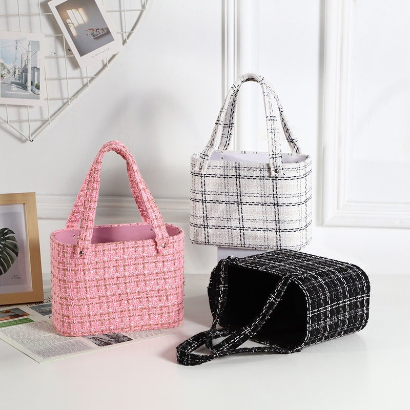 Xiaoxiang Style Flower Portable Flower Basket Mori Pastoral Style Wedding Gift Box Fabric Flower Box Picnic Basket - Image 4