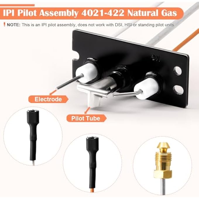 4021-422 PILOT ASSEMBLY FOR HEATILATOR, HEAT N GLO AND QUADRA-FIRE FIREPLACES PARTS, HEATILATOR ND4236I, ND4236IL, ND3630I, HEAT N GLO 6000TR-OAK-IPI, SL-550TRS IPI PILOT 4021-422 NATURAL GAS - Image 3