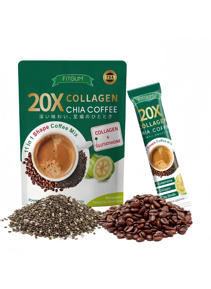 FITGUM Pure Gold Collagen Coffee: Dual Luxury, The Perfect Blend of Nourishment and Taste - Image 1