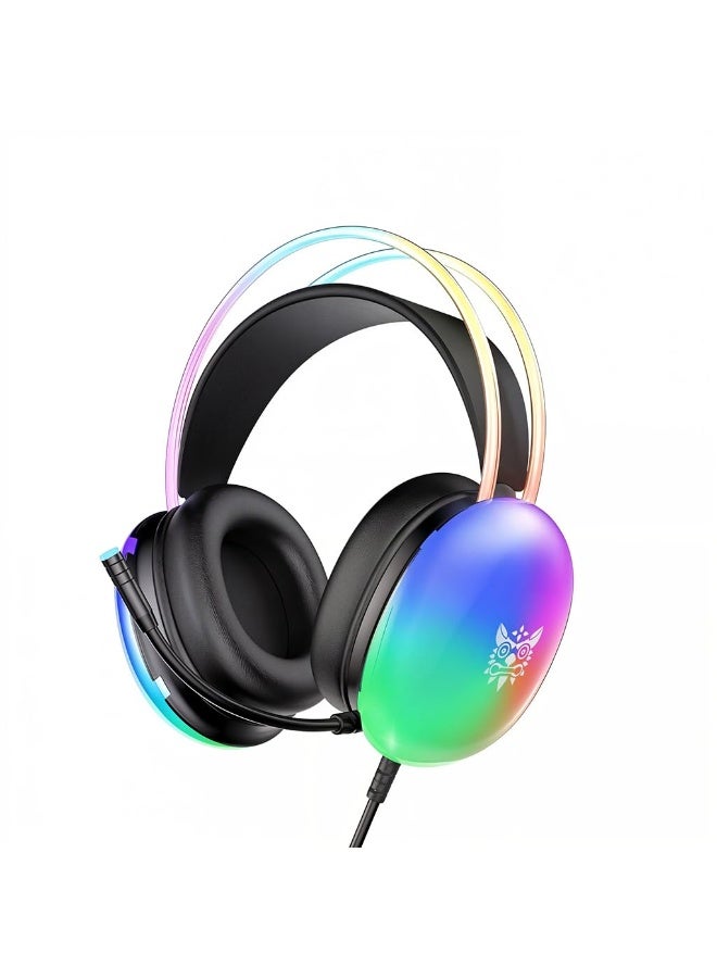 HASTHIP® Gaming Headset, Rgb Gaming Headset Wireless, with Mic and Stereo Surround Sound Rgb over Ear Headphones, Over Ear Headphones for Pc, Ps4, Ps5, Switch, Laptop, Mobile, Mac - Image 1