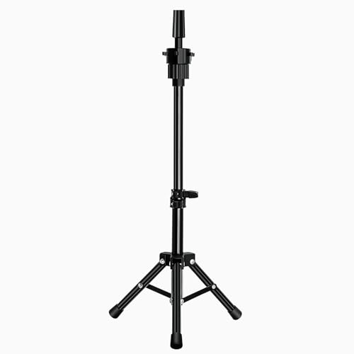 Qtavia Reinforced Wig Stand Tripod Mannequin Head Stand, Adjustable Holder for Cosmetology Hairdressing Training - Image 2