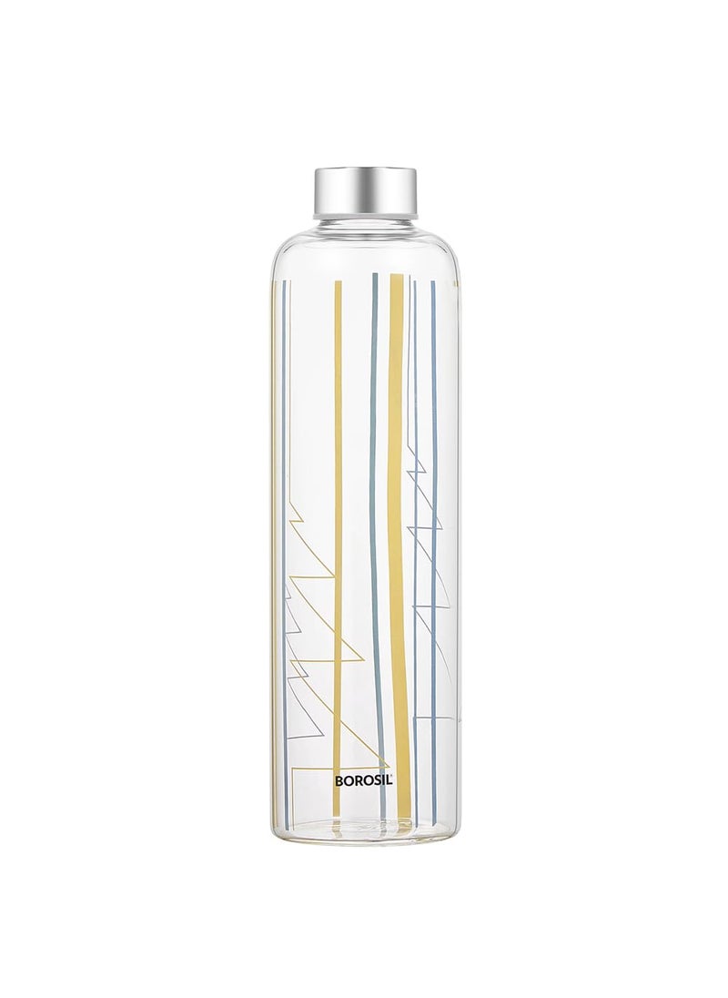 BOROSIL Borosil Artisan Series Sintra 1000 ml Narrow Mouth Glass Bottle with Metal Lid  100 Borosilicate Fridge Safe Leakproof Easy to Carry  Store Water Lassi Juice Smoothies  Dishwasher Safe  - Image 3