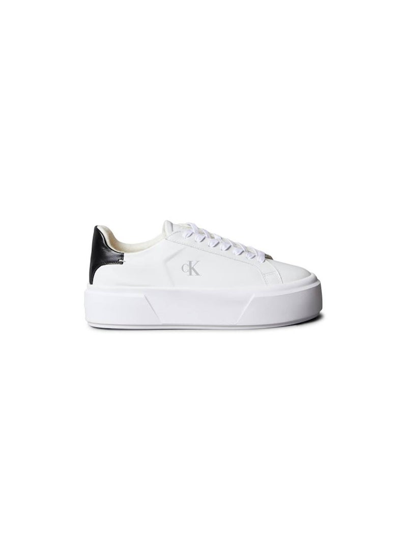 كالفن كلاين سيينا - حذاء رياضي من الجلد بنعل سميك مزين بشعار - Image 1