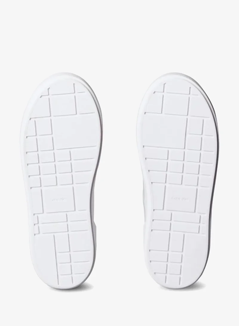 Calvin Klein Bright White/Black Sienna - Leather Logo Platform Trainers for Women | Best Price UAE