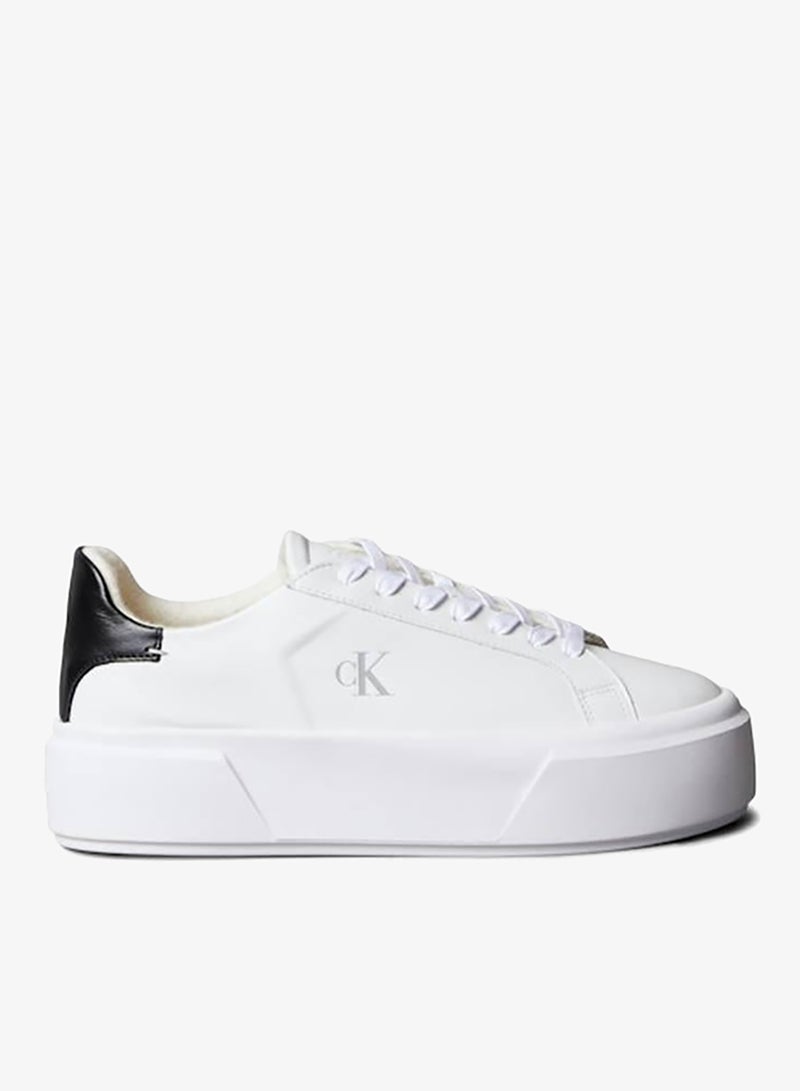 CALVIN KLEIN Sienna - Leather Logo Platform Trainers - Image 1