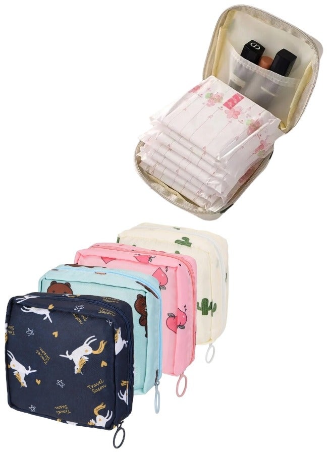 1pc Multi-Purpose Sanitary Pad Storage Bag - Multicolor - Image 1