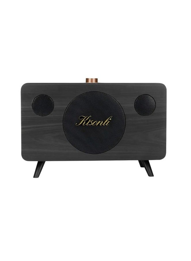 كيسونلي مكبر الصوت بلوتوث من كيسونلي كيسونلي G103 بتصميم كلاسيكي - قدرة 20 واط - صوت قوي وواضح - بطارية 1800 مللي أمبير - حتى 8 ساعات من وقت التشغيل - يدعم بطاقة TF / USB / AUX - أسود - Image 2