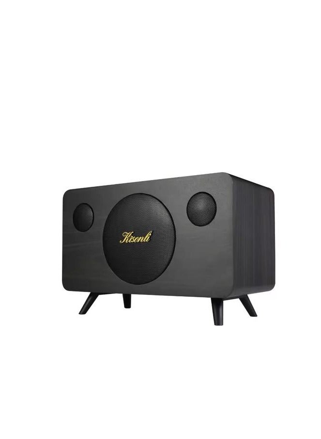 كيسونلي مكبر الصوت بلوتوث من كيسونلي كيسونلي G103 بتصميم كلاسيكي - قدرة 20 واط - صوت قوي وواضح - بطارية 1800 مللي أمبير - حتى 8 ساعات من وقت التشغيل - يدعم بطاقة TF / USB / AUX - أسود - Image 3