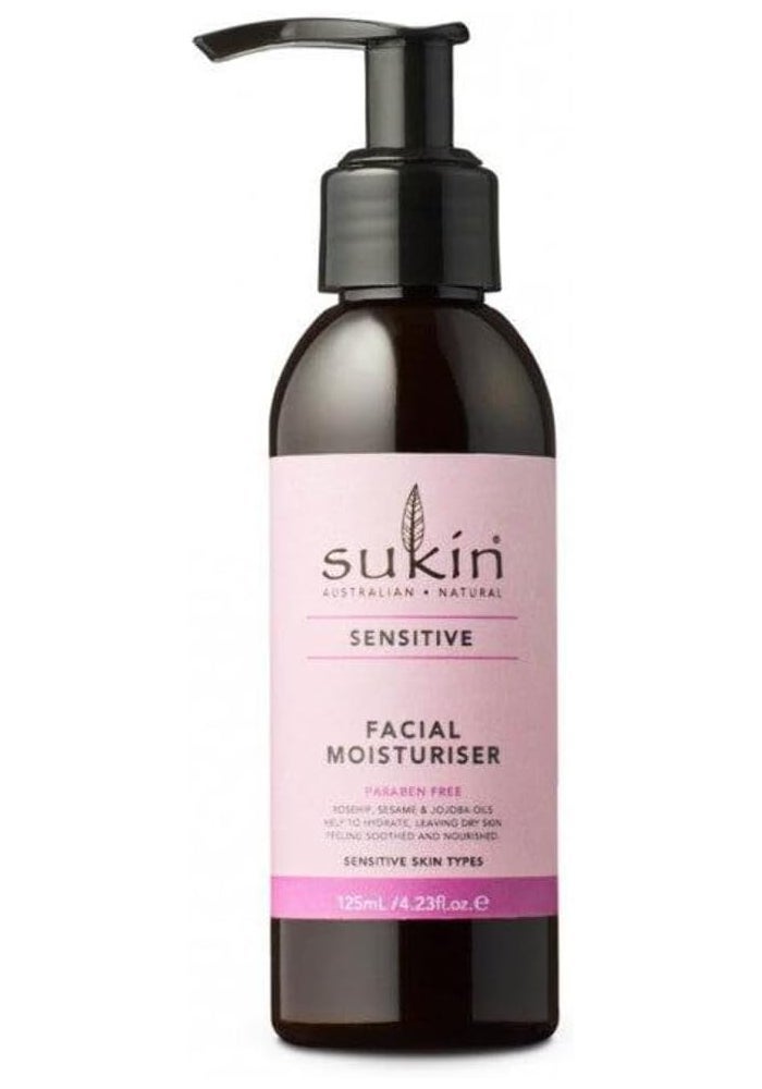 Sukin Sensitive Facial Moisturiser - 125ml - Paraben Free Hydrating Cream for Sensitive Skin - Image 1