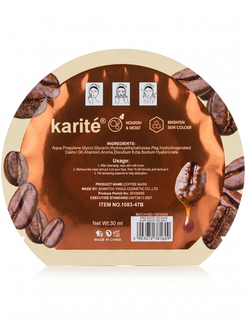 Karite Coffee Natural Essence Revitalizing Sheet Mask 30ml - Image 2