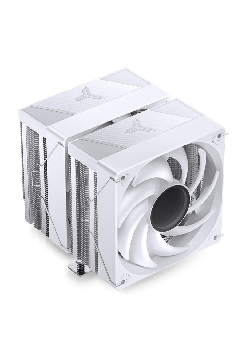 Generic CR-3000ARGB White CPU Cooler, 120mm Dual-Fan Dual-Tower, 7 High Efficiency Composite Anti-gravity Heatpipe, Support for AM5/Intel LGA 1700, Illusion topper with ARGB,No Blocking of the Memory  - Image 3