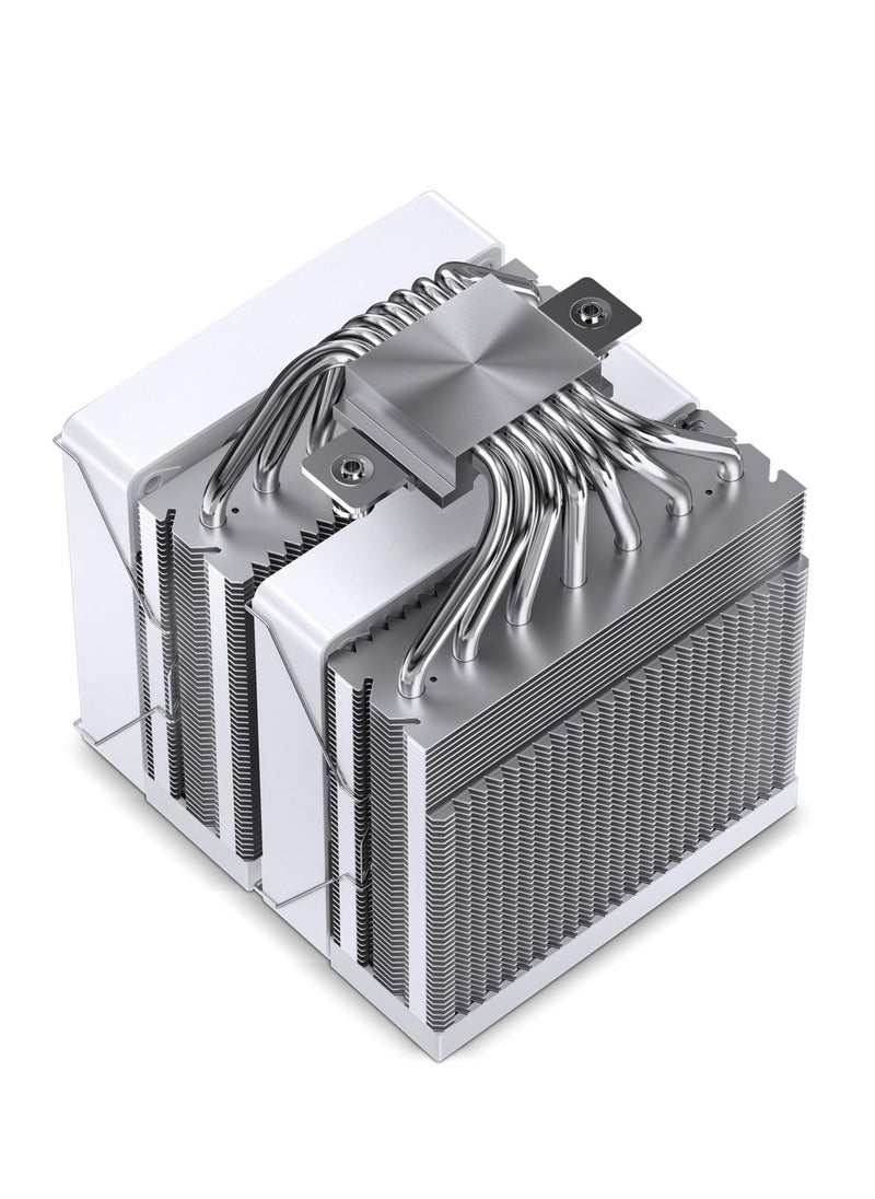 Generic CR-3000ARGB White CPU Cooler, 120mm Dual-Fan Dual-Tower, 7 High Efficiency Composite Anti-gravity Heatpipe, Support for AM5/Intel LGA 1700, Illusion topper with ARGB,No Blocking of the Memory  - Image 5
