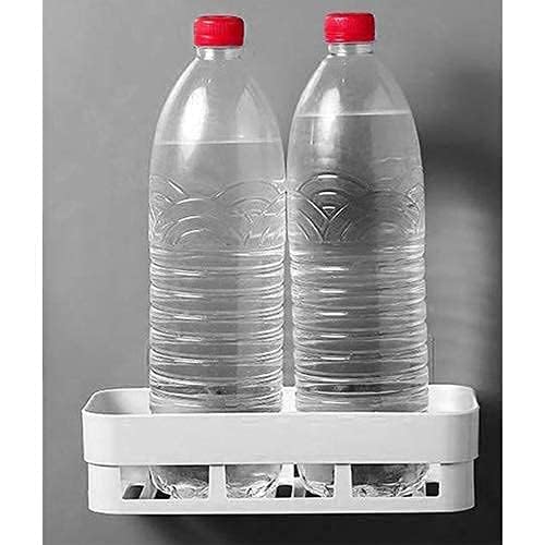 Multipurpose Self-Adhesive Plastic Kitchen and Bathroom Shelf Wall Holder with Double Layer Soap Box Hanging Tray Storage Rack Shower Corner Caddy Basket Multi-Coloured  - Image 4