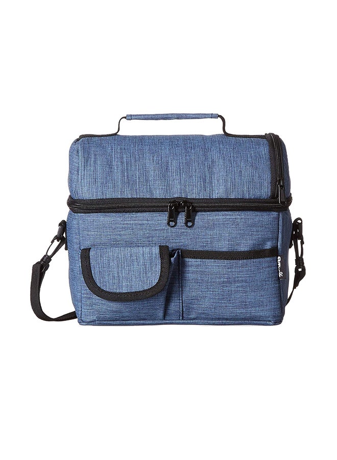 بو تو حقيبة غداء معزولة ومضادة للماء أزرق جينز 24 x 22 x 16سم - Image 1