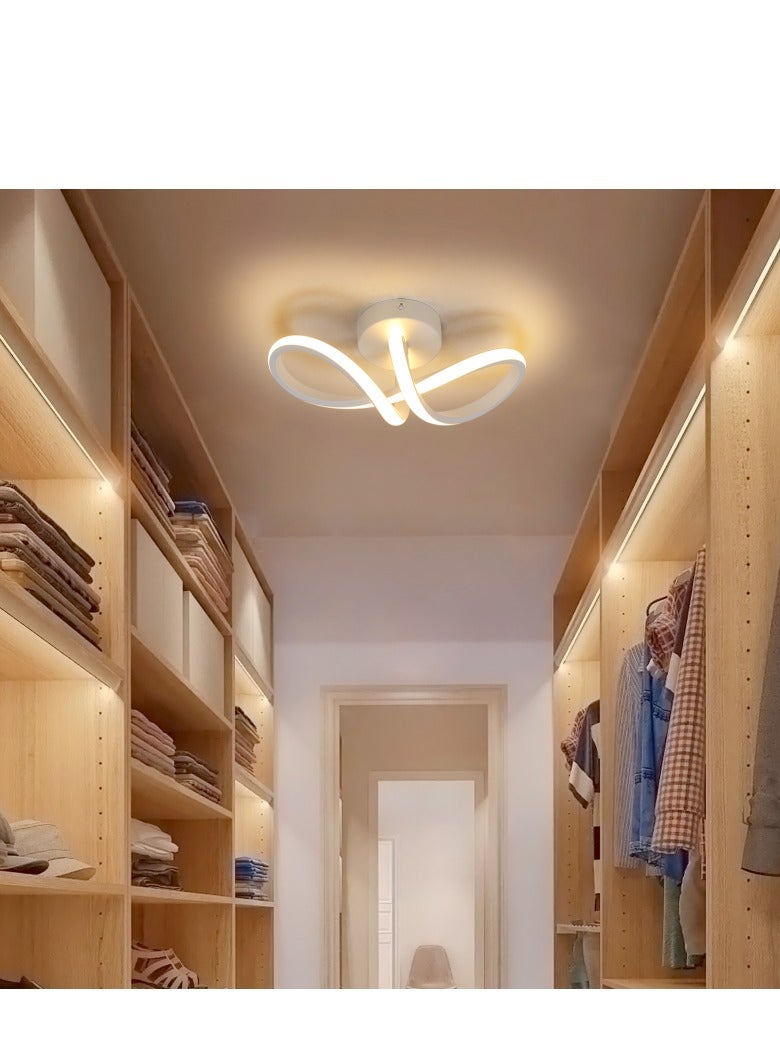 Goeco Modern LED Ceiling Lights, 20W 2500Lm Curved Ceiling Light Fixture, 3000K Warm White Ceiling Light Fixture for Living Room Bedroom Kitchen Dining Room - Image 3