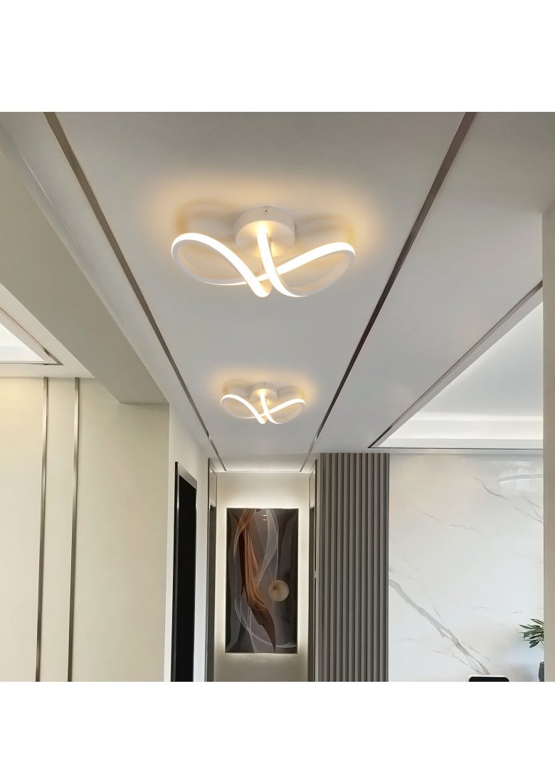 Goeco Modern LED Ceiling Lights, 20W 2500Lm Curved Ceiling Light Fixture, 3000K Warm White Ceiling Light Fixture for Living Room Bedroom Kitchen Dining Room - Image 5