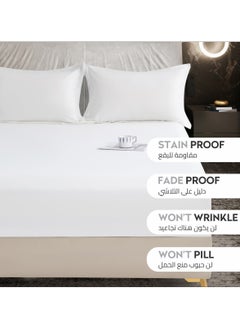 Donetella Bedding Fitted Sheet - Fits 90x190 Cm Bed For Single Bed 2 Pcs (1 Fitted Sheet and 1 Pillowcase) - 30 Cm Deep Pocket - Solid Bed Sheet  - Image 4