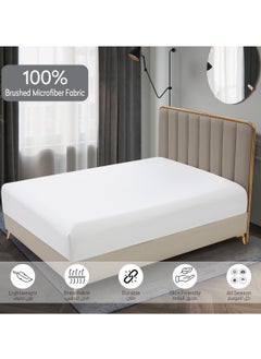 Donetella Bedding Fitted Sheet - Fits 90x190 Cm Bed For Single Bed 2 Pcs (1 Fitted Sheet and 1 Pillowcase) - 30 Cm Deep Pocket - Solid Bed Sheet  - Image 5